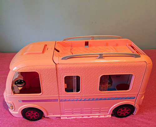 Barbie dolls pink van rv - barbie,