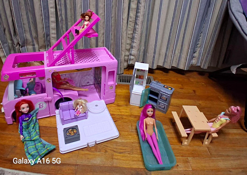 Barbie camper van playset with - camper,